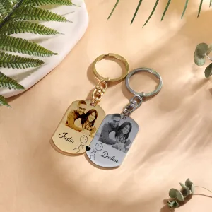 4FunGift® Custom Photo Couple Keychains