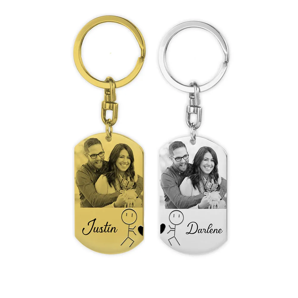 4FunGift® Custom Photo Couple Keychains