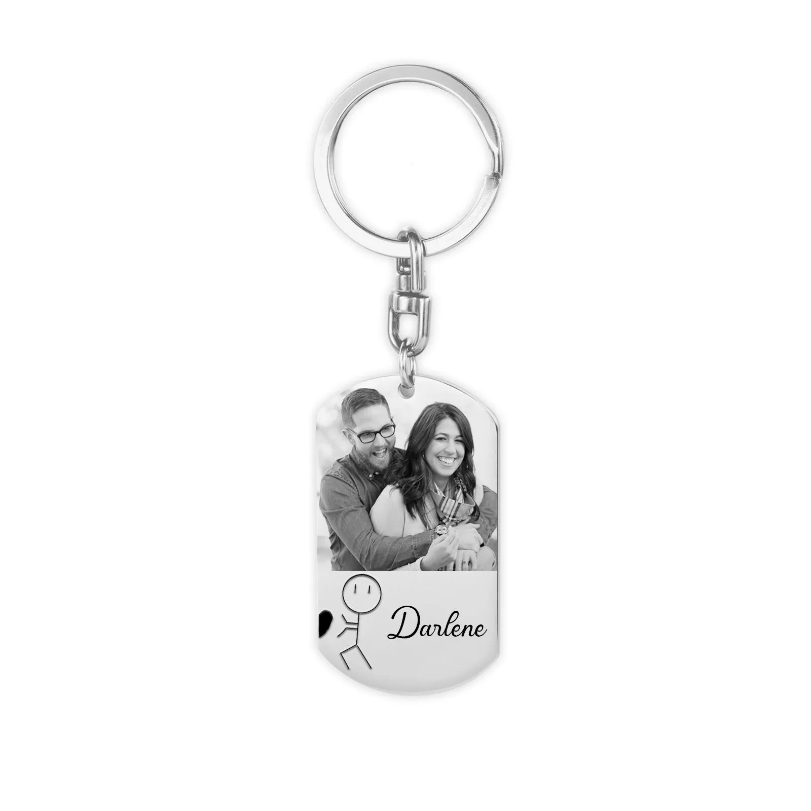 4FunGift® Custom Photo Couple Keychains