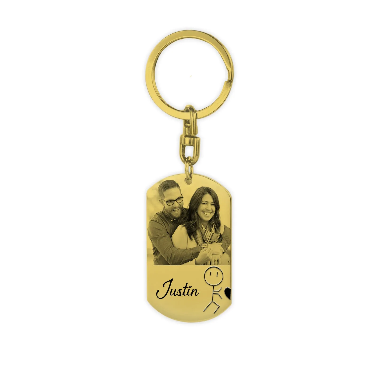 4FunGift® Custom Photo Couple Keychains