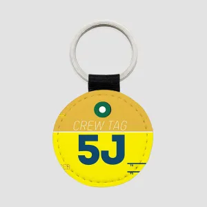 5J - Round Keychain