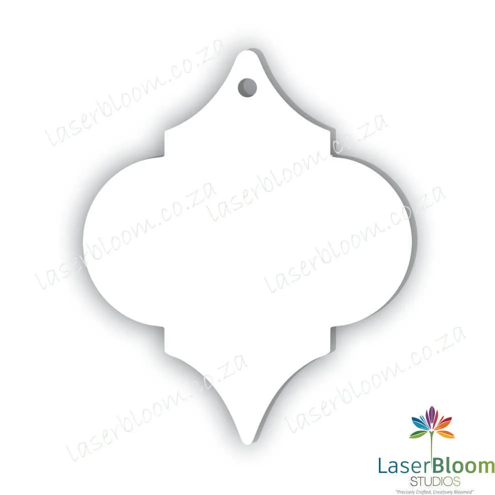 Acrylic Blank Arabesque/Moroccan Lantern- Select Your Thickness (1.5mm, 2mm, 3mm)