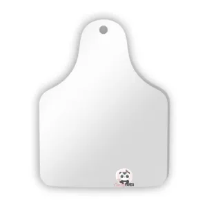 Acrylic Blank Clear Cow Ear Tag 60x46x1.5mm