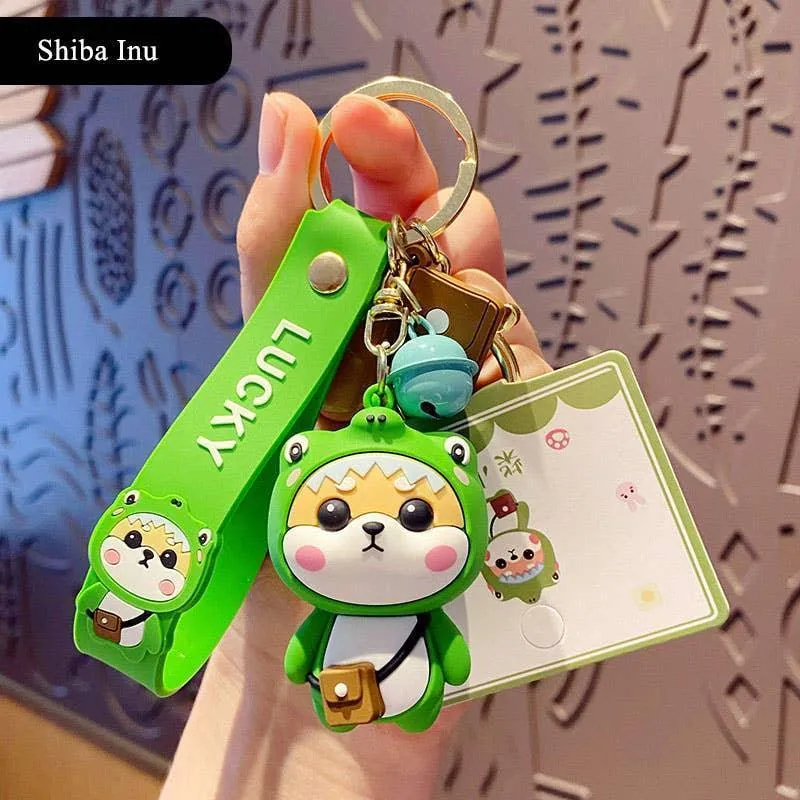 Adorable Shiba Inu Charms Pendant for Bags Backpacks Cute Keychains