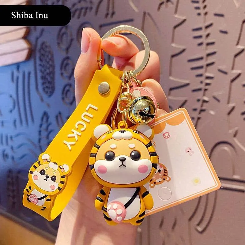 Adorable Shiba Inu Charms Pendant for Bags Backpacks Cute Keychains