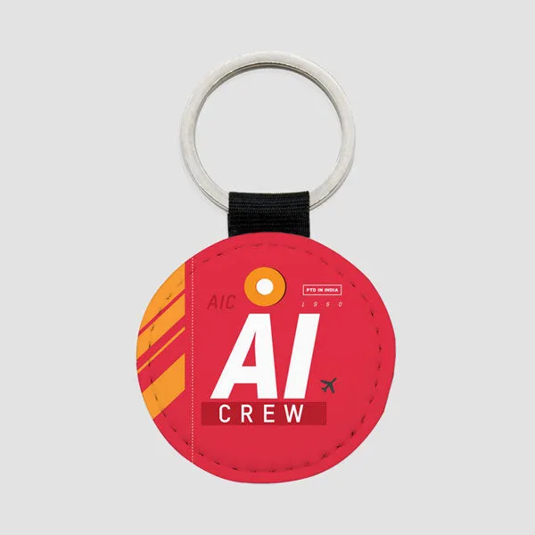 AI - Round Keychain