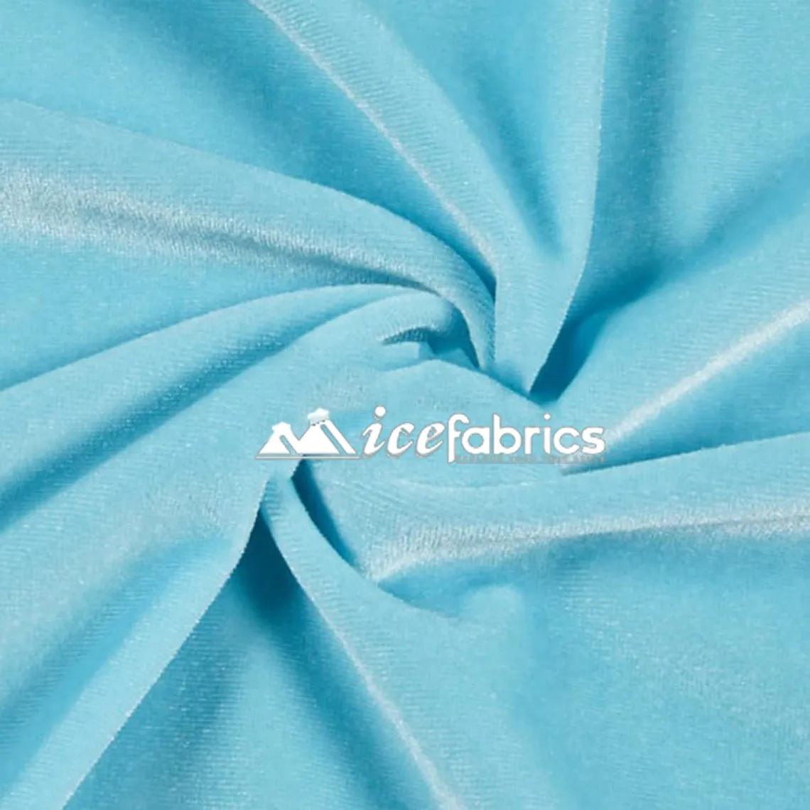 Baby Blue Luxury Stretch Velvet Fabric _ Spandex Fabric