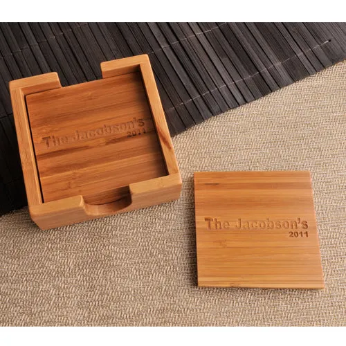 Bamboo Coaster Set