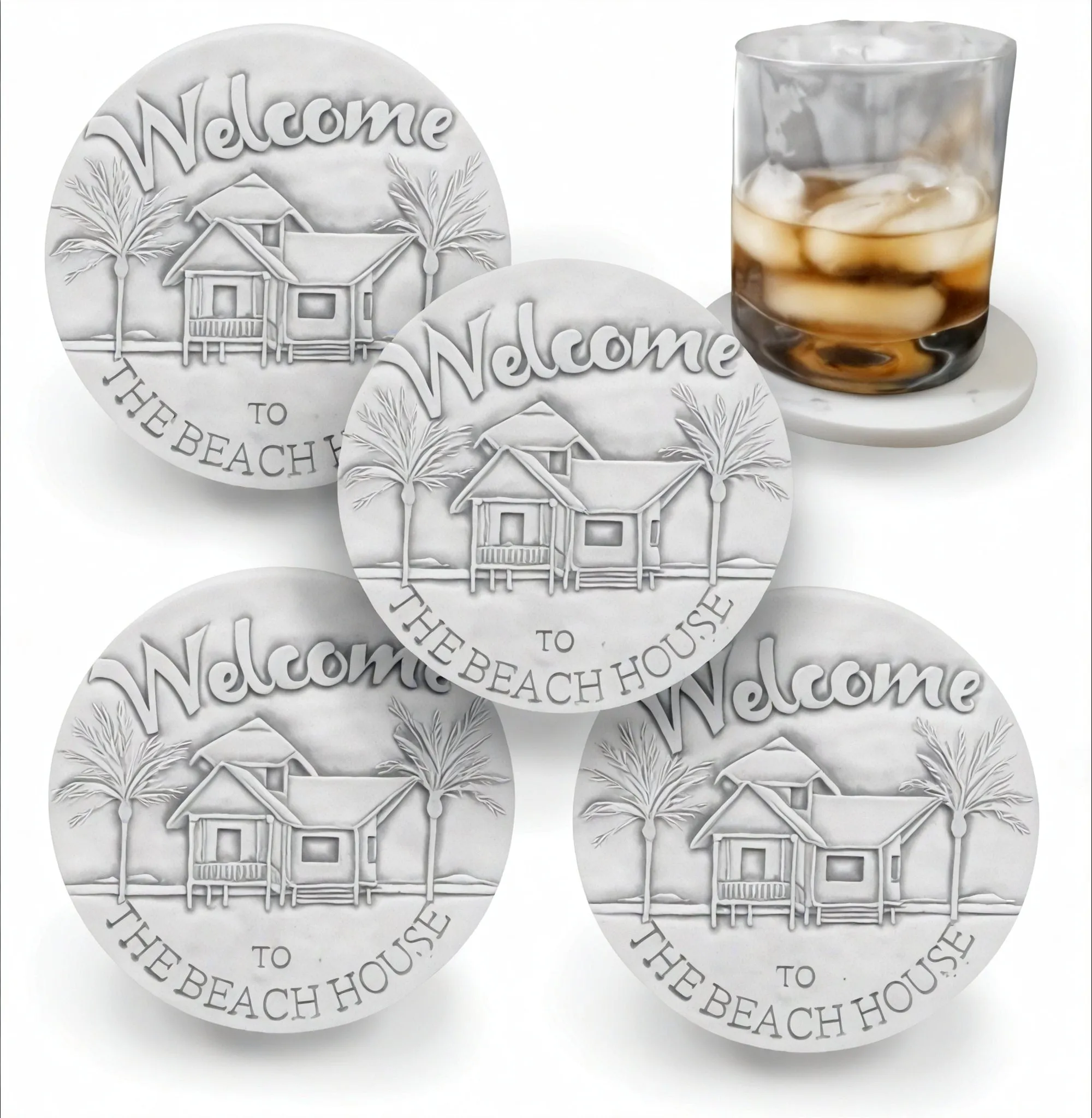 Beach House Drink Coasters