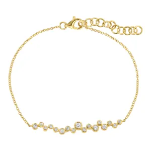 Bezel Diamond Scattered Bracelet