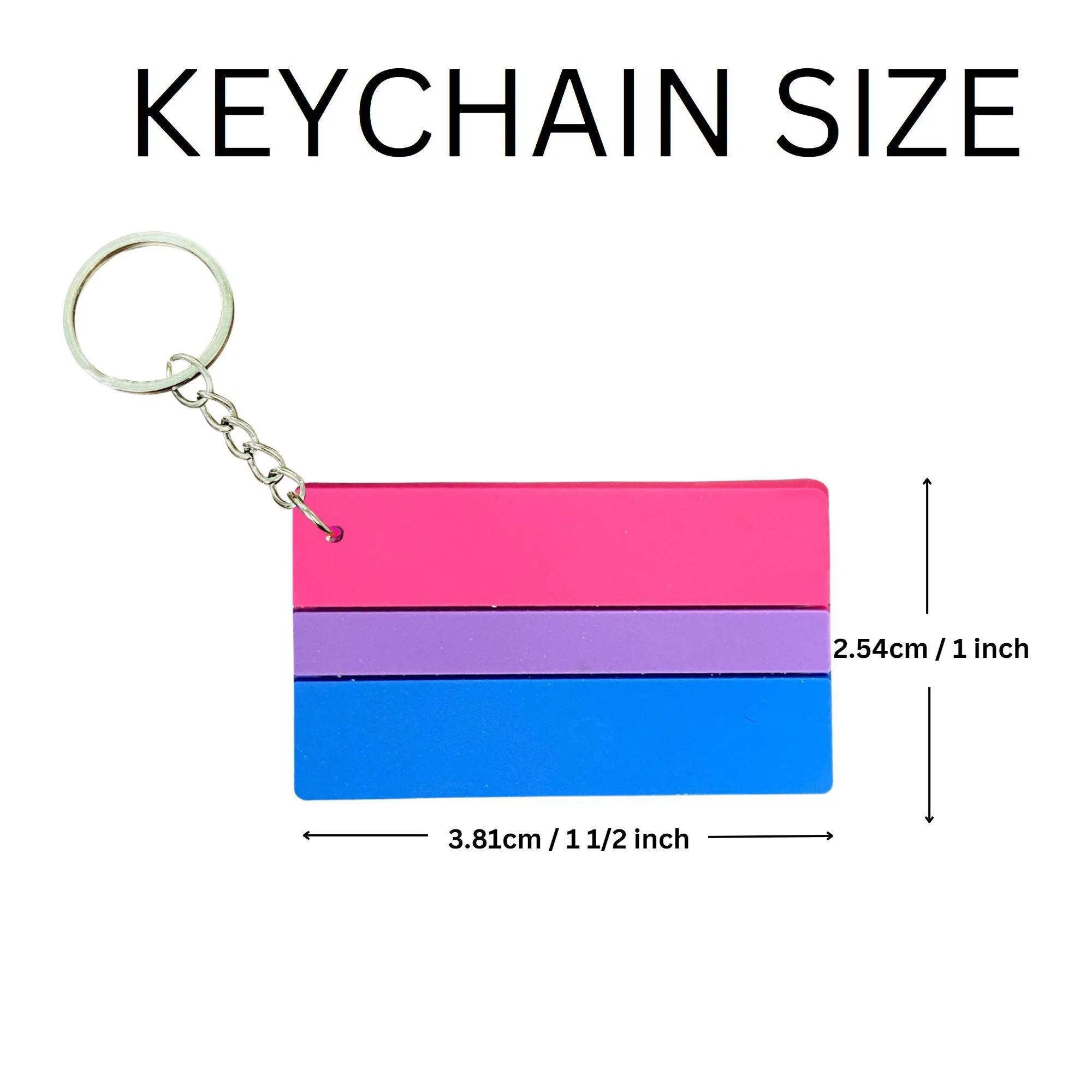 Bisexual Pride Flag Keychains