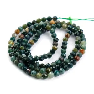 Bloodstone India Faceted Rounds 3mm Strand