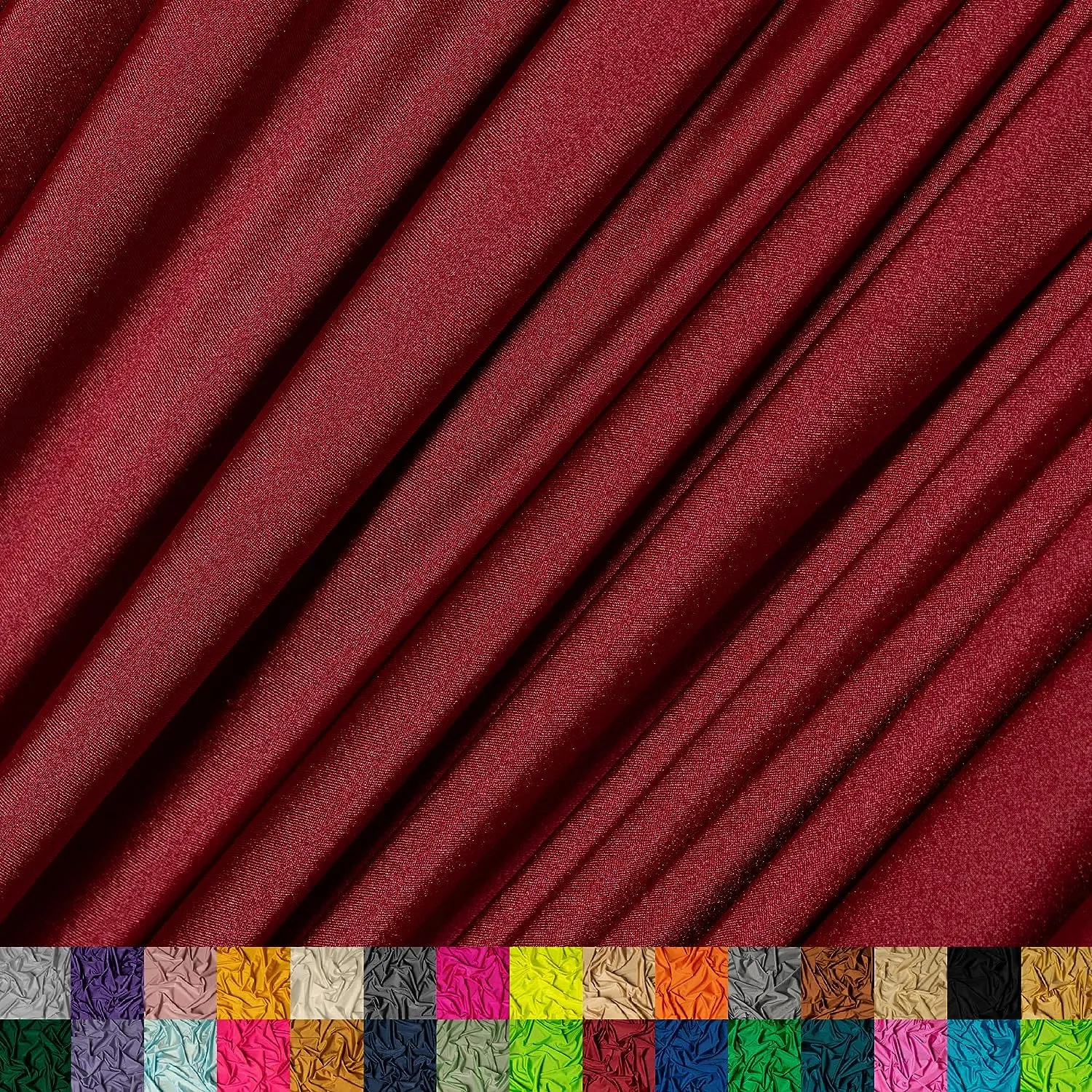 Burgundy Luxury Jordan Nylon Spandex Fabric By The Yard