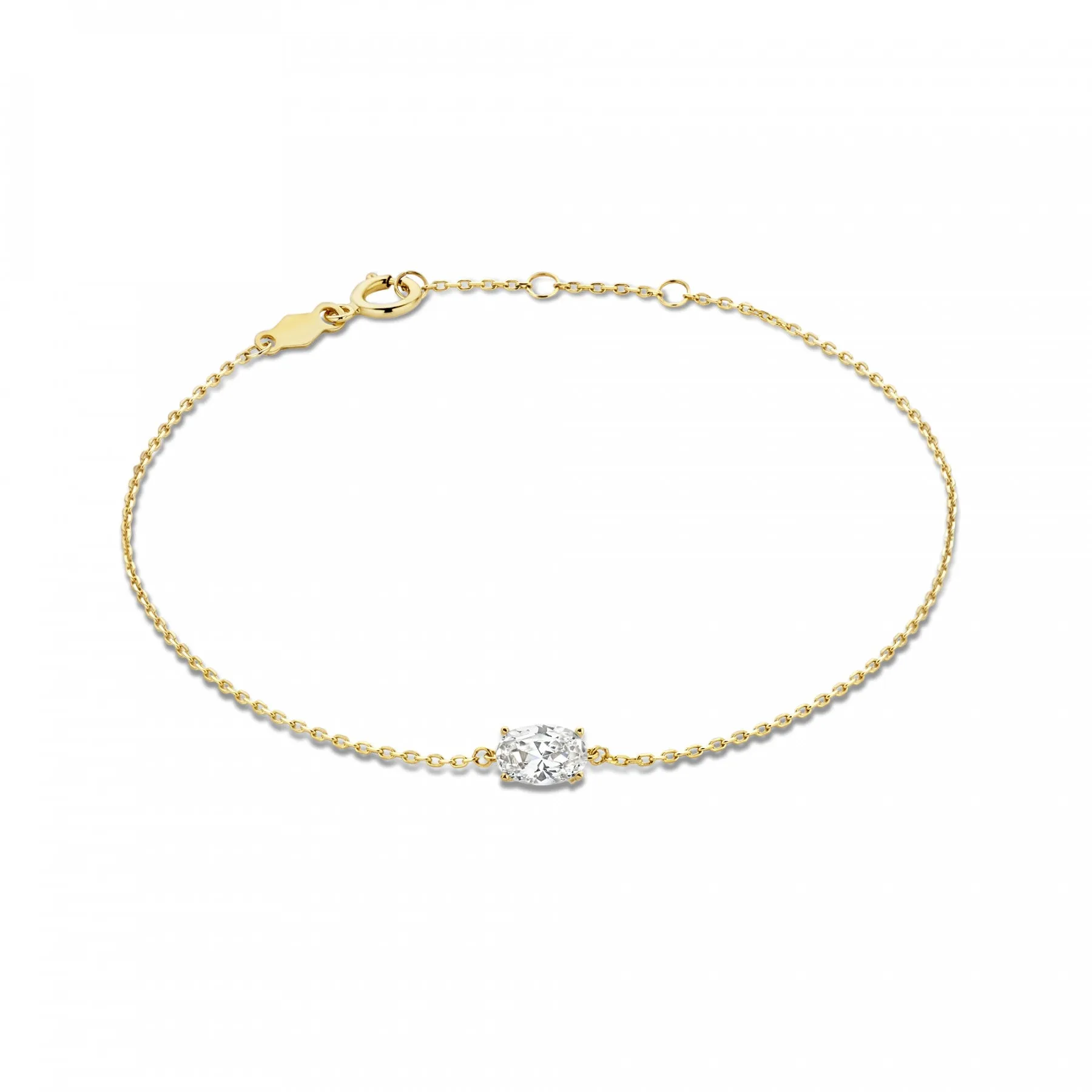 Cadeau d'Isabel 14 karat gold bracelets gift set with zirconia stones