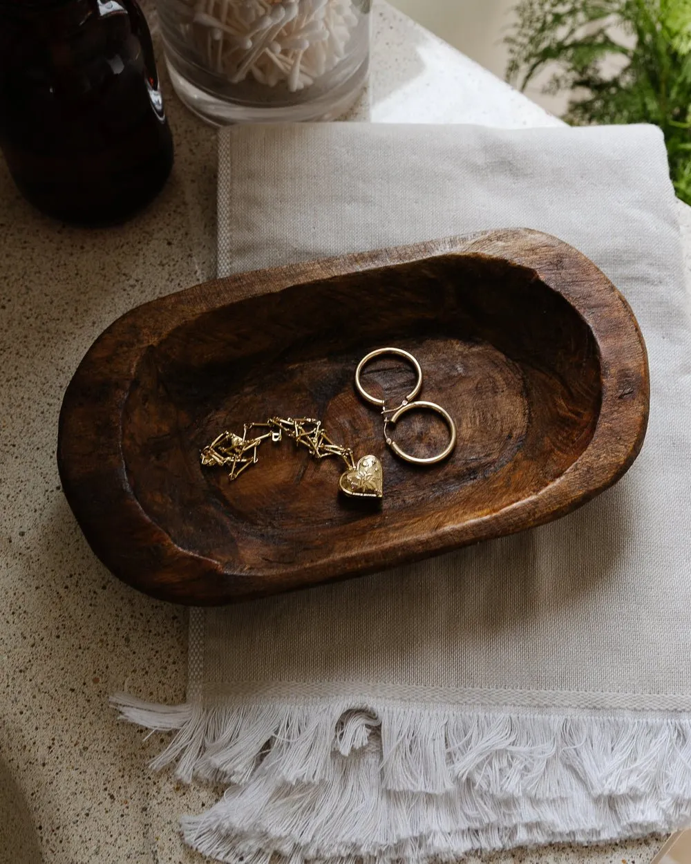 Camden Hand Carved Wood Bowl