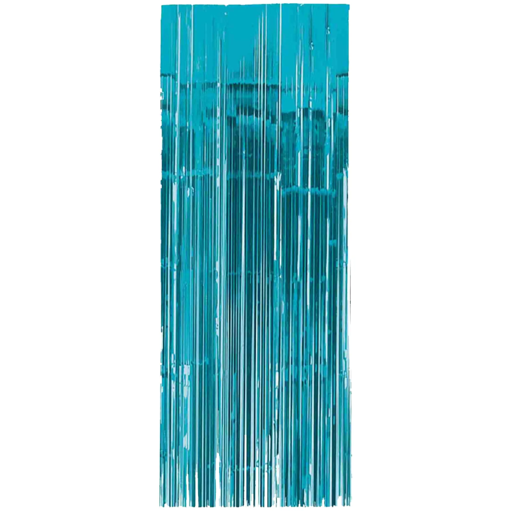 Caribbean Blue Metallic Curtain 91.4cm x 2.43m Each