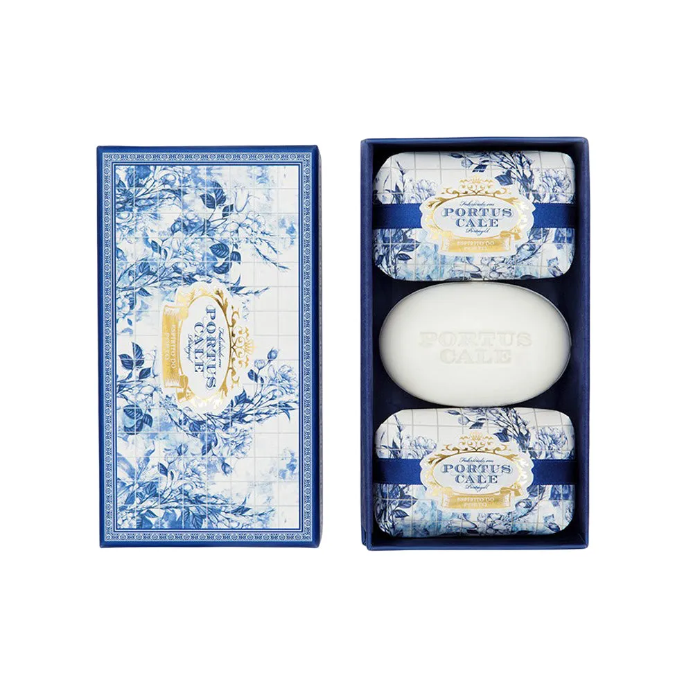 Castelbel Portus Cale Gold & Blue Pink Pepper & Jasmine Soap, Set of 3