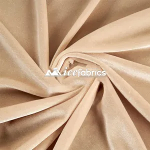 Champagne Luxury Stretch Velvet Fabric _ Spandex Fabric