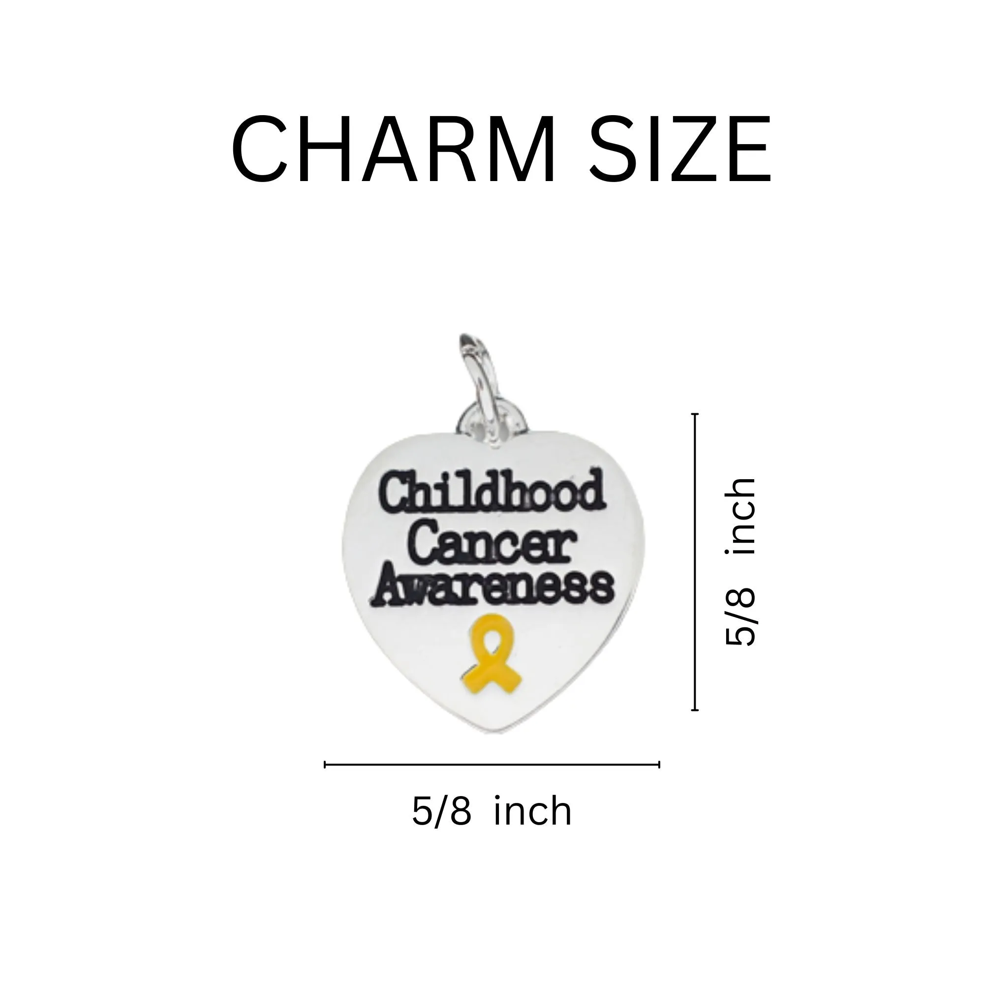 Childhood Cancer Awareness Heart Charms