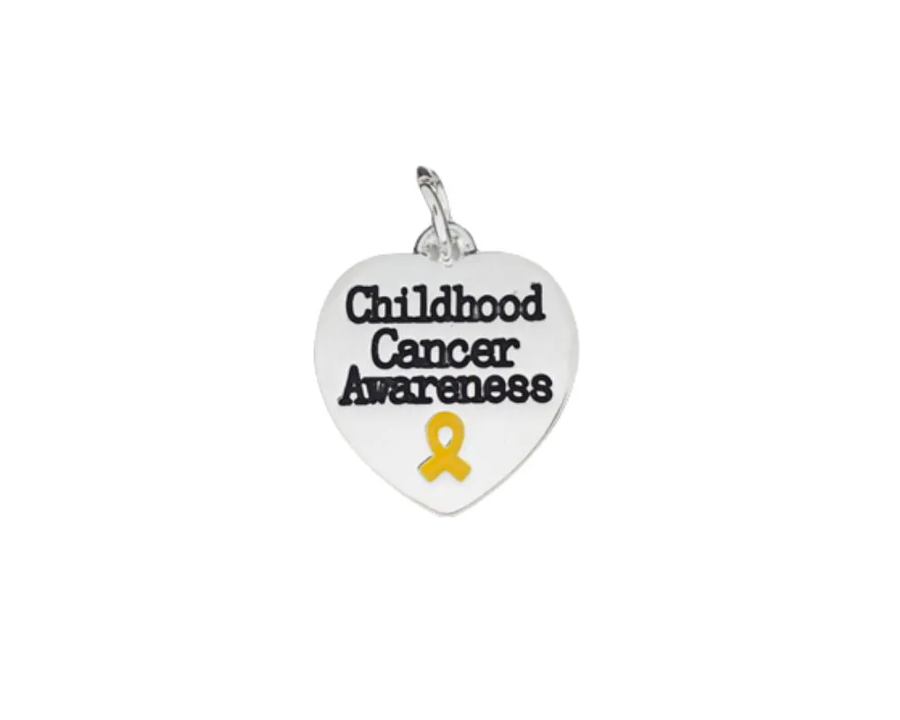 Childhood Cancer Awareness Heart Charms