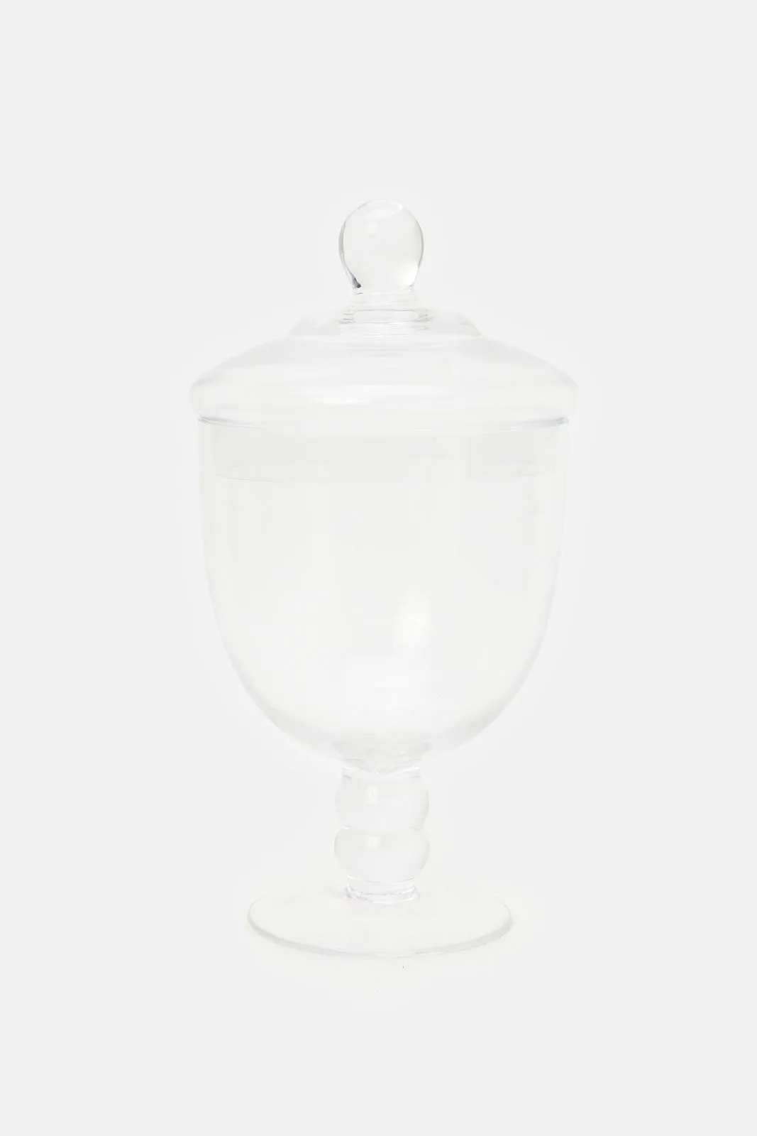 Clear Glass Candy Jar With Lid (2 Piece)