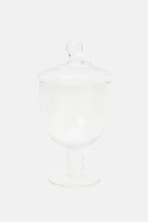 Clear Glass Candy Jar With Lid (2 Piece)