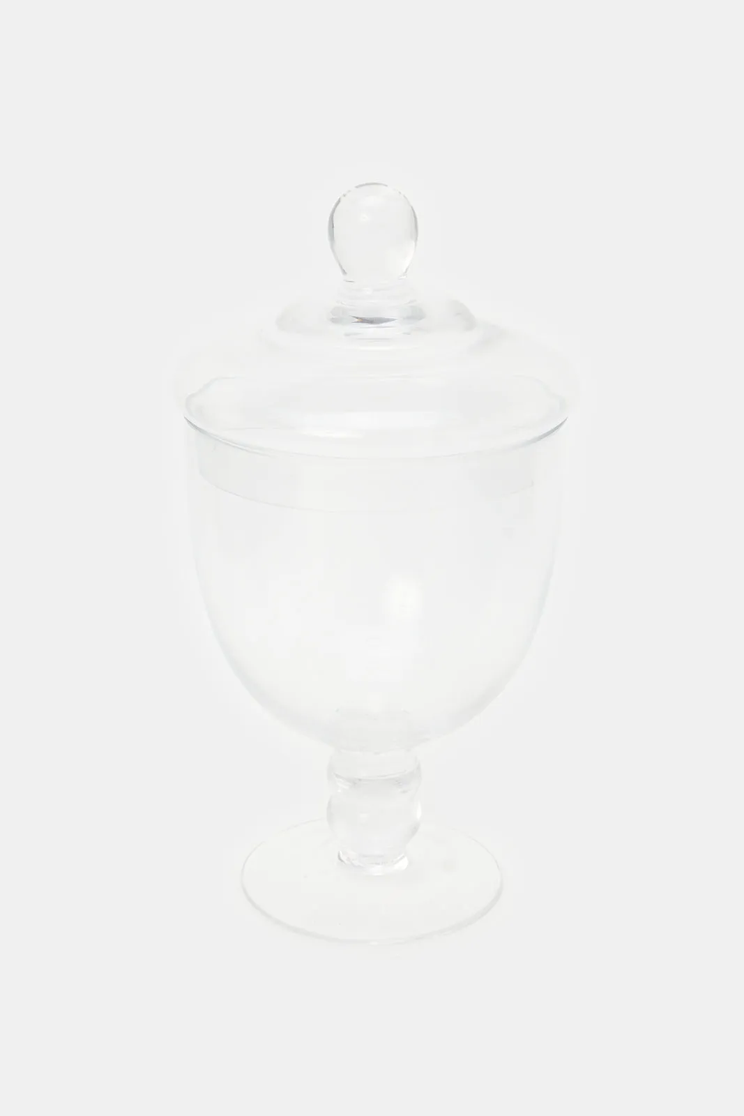 Clear Glass Candy Jar With Lid (2 Piece)