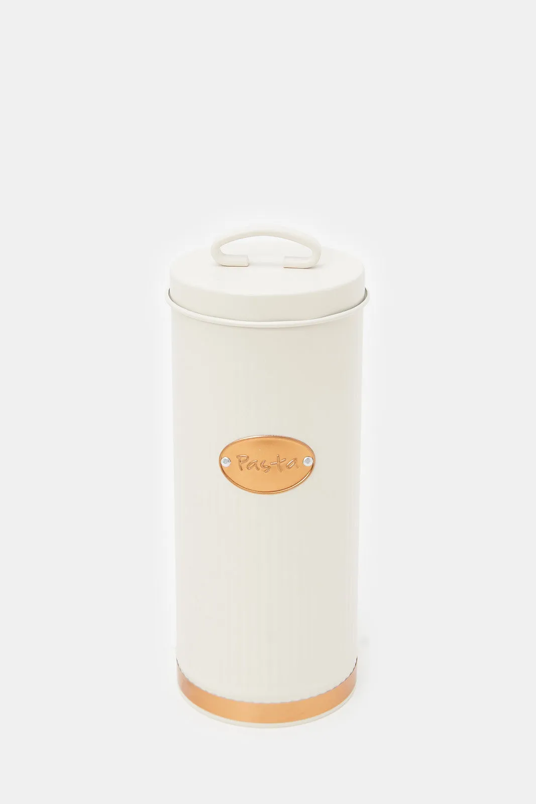 Cream Round Pasta Canister