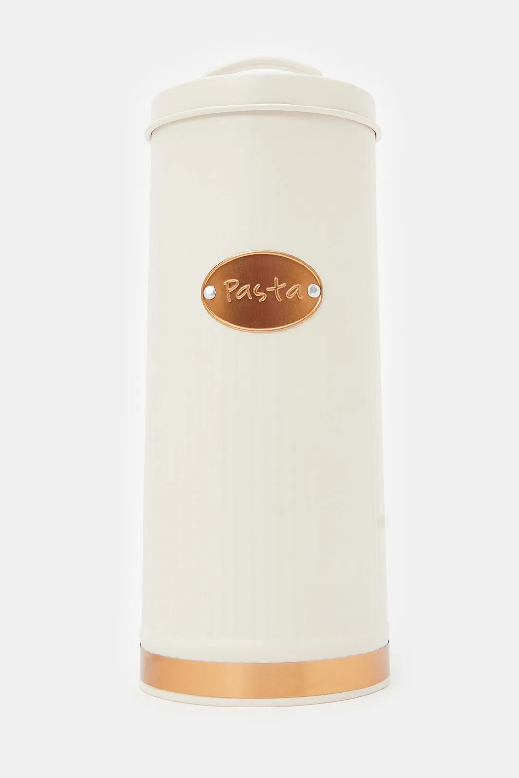 Cream Round Pasta Canister