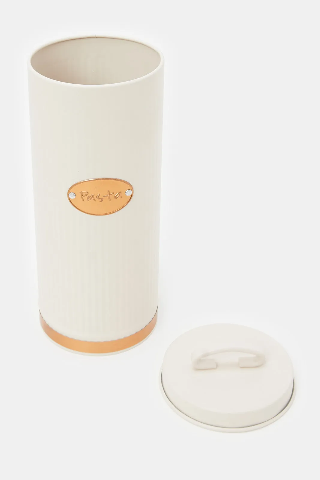 Cream Round Pasta Canister