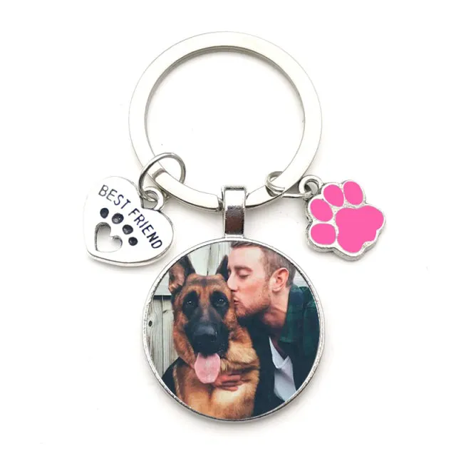 Custom Best friend pet Photo Keychains by Style's Bug (2pcs pack)