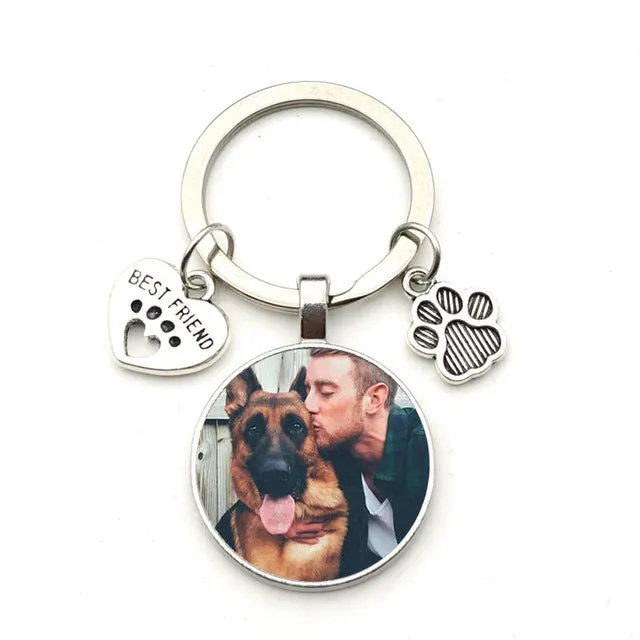 Custom Best friend pet Photo Keychains by Style's Bug (2pcs pack)