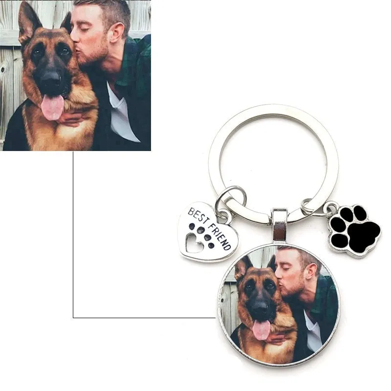 Custom Best friend pet Photo Keychains by Style's Bug (2pcs pack)