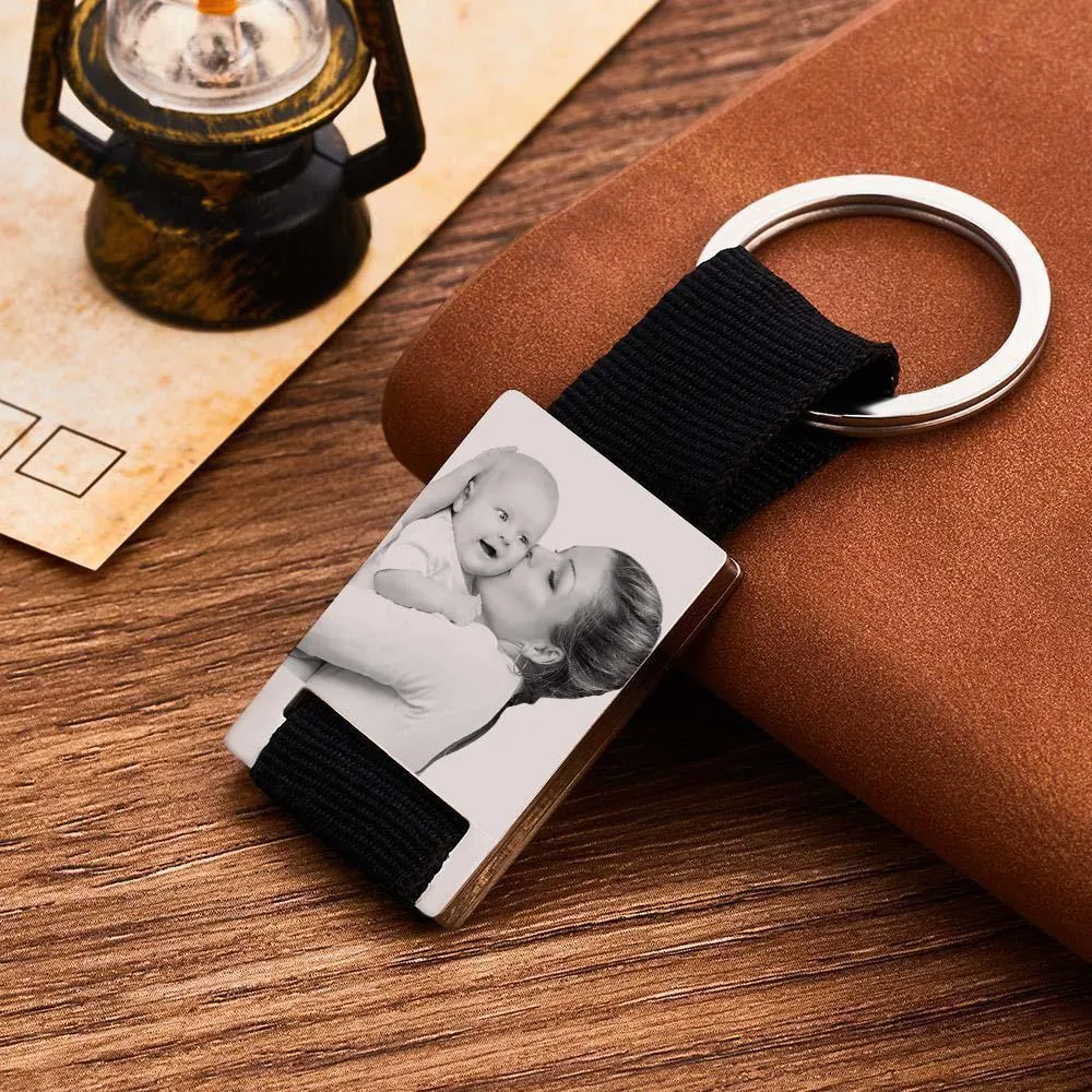 Custom Photo Engraved Calendar Key Chain Keyring Gift for Valentine's Day Gift For Him