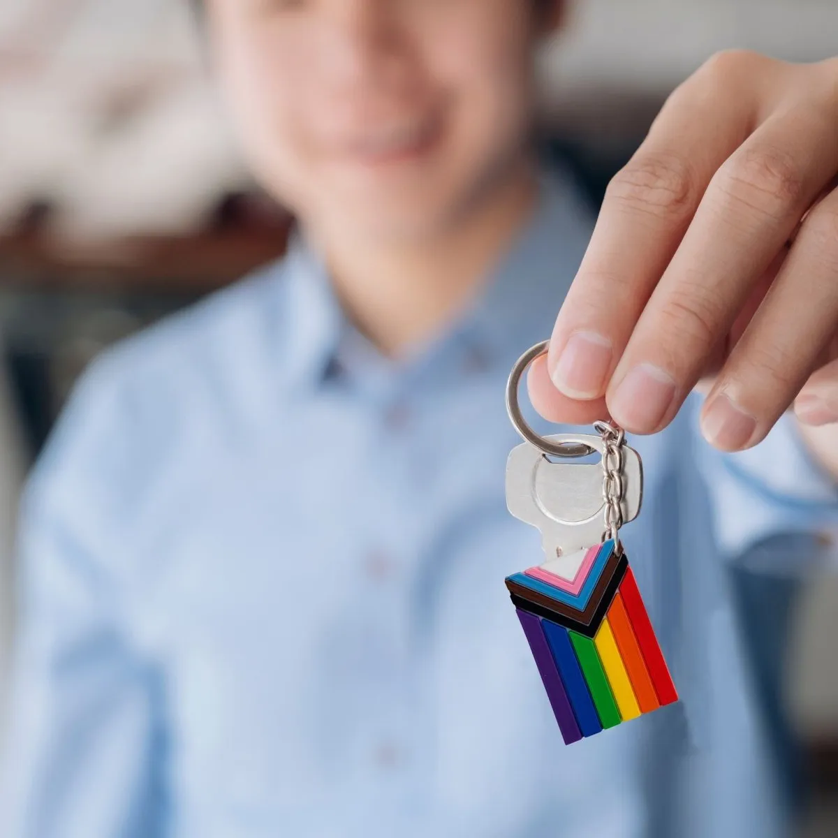 Daniel Quasar Pride Flag Keychains