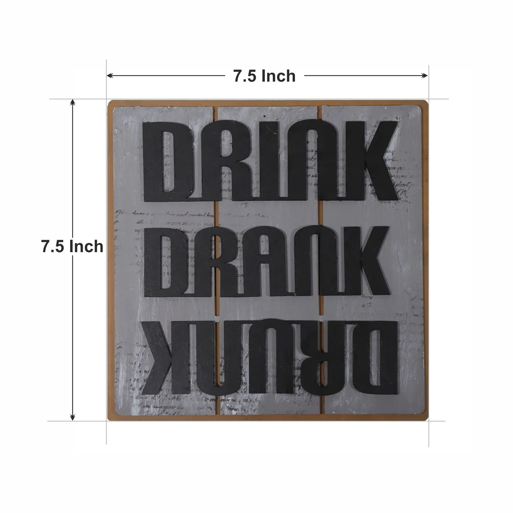 Drink Drank Drunk Bar Wall Hanging - Grey