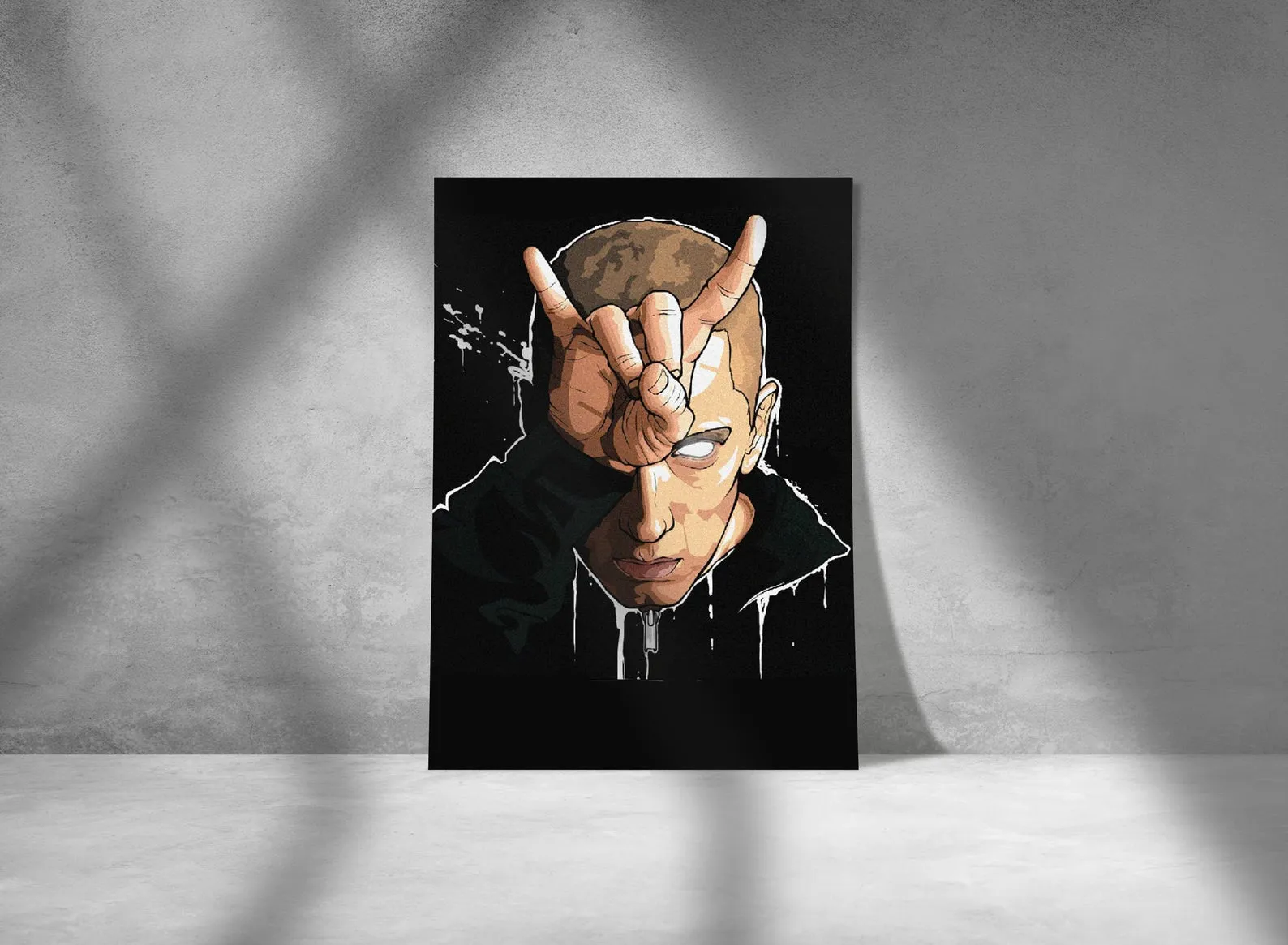 Eminem Poster, Custom Music Print, Music Poster, Custom Canvas, Home Decor, Wall Hangings, Rapper Eminem Art, Rap God