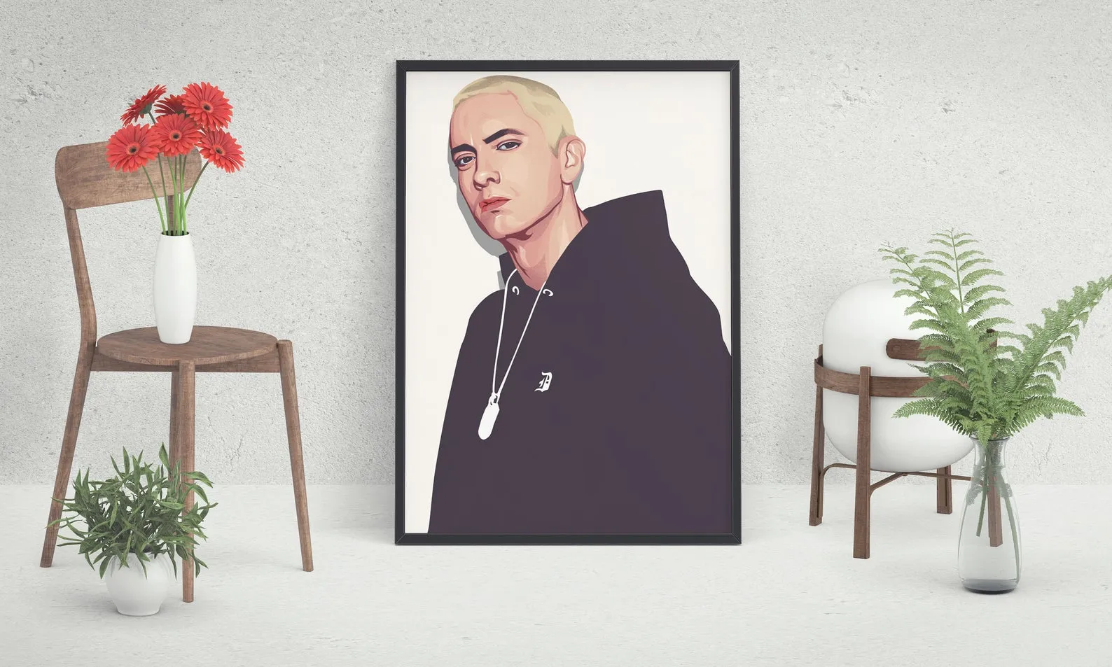 Eminem Poster, Custom Music Print, Music Poster, Custom Canvas, Home Decor, Wall Hangings, Rapper Eminem Art, Rap God