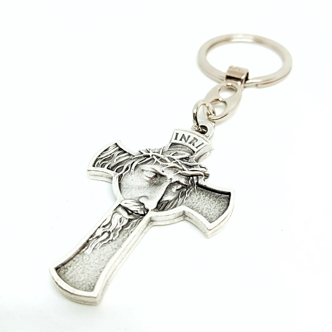 Face of Christ Metal Keychain