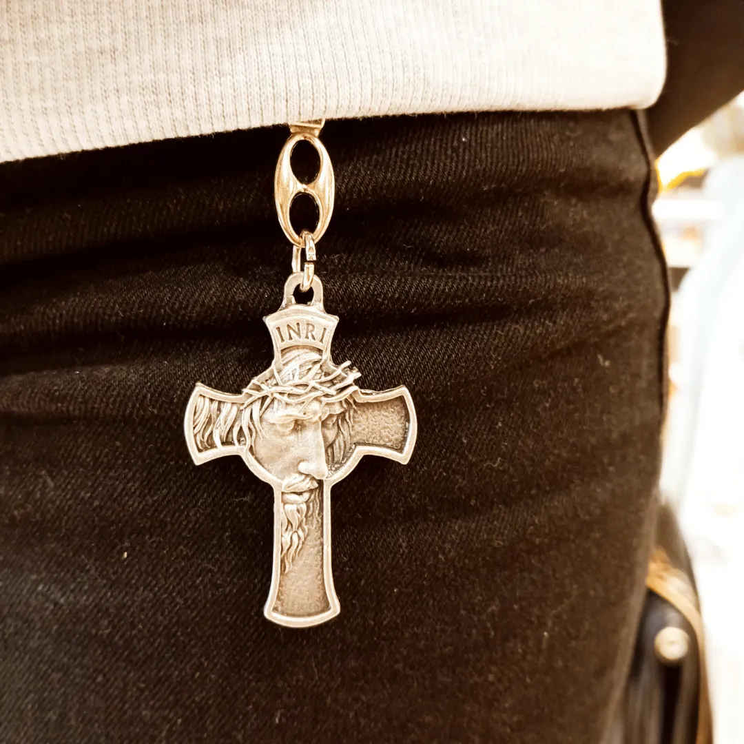 Face of Christ Metal Keychain