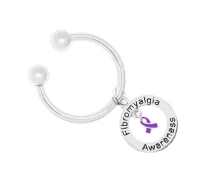 Fibromyalgia Awareness Horseshoe Style Keychains