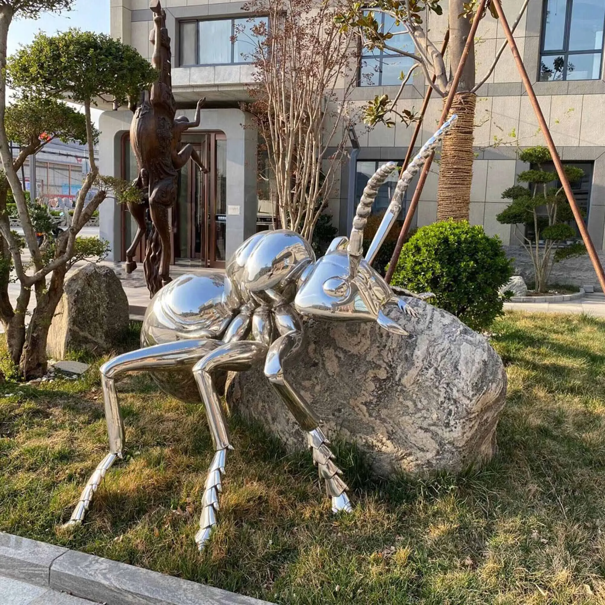 FINEST Outdoor Art Stainless Steel Ant Animal Sculpture FS-015