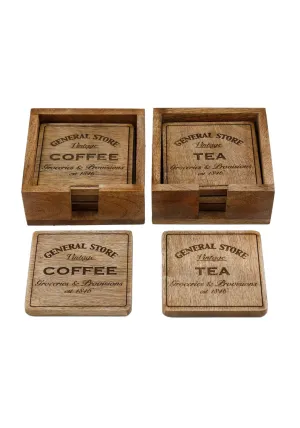 General Store Coasters Set Of 4