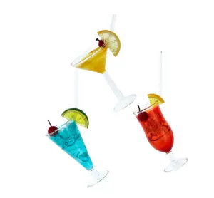 Glass Tropical Drink Ornament