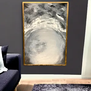 Grey Abstract Art Painting (37*25)