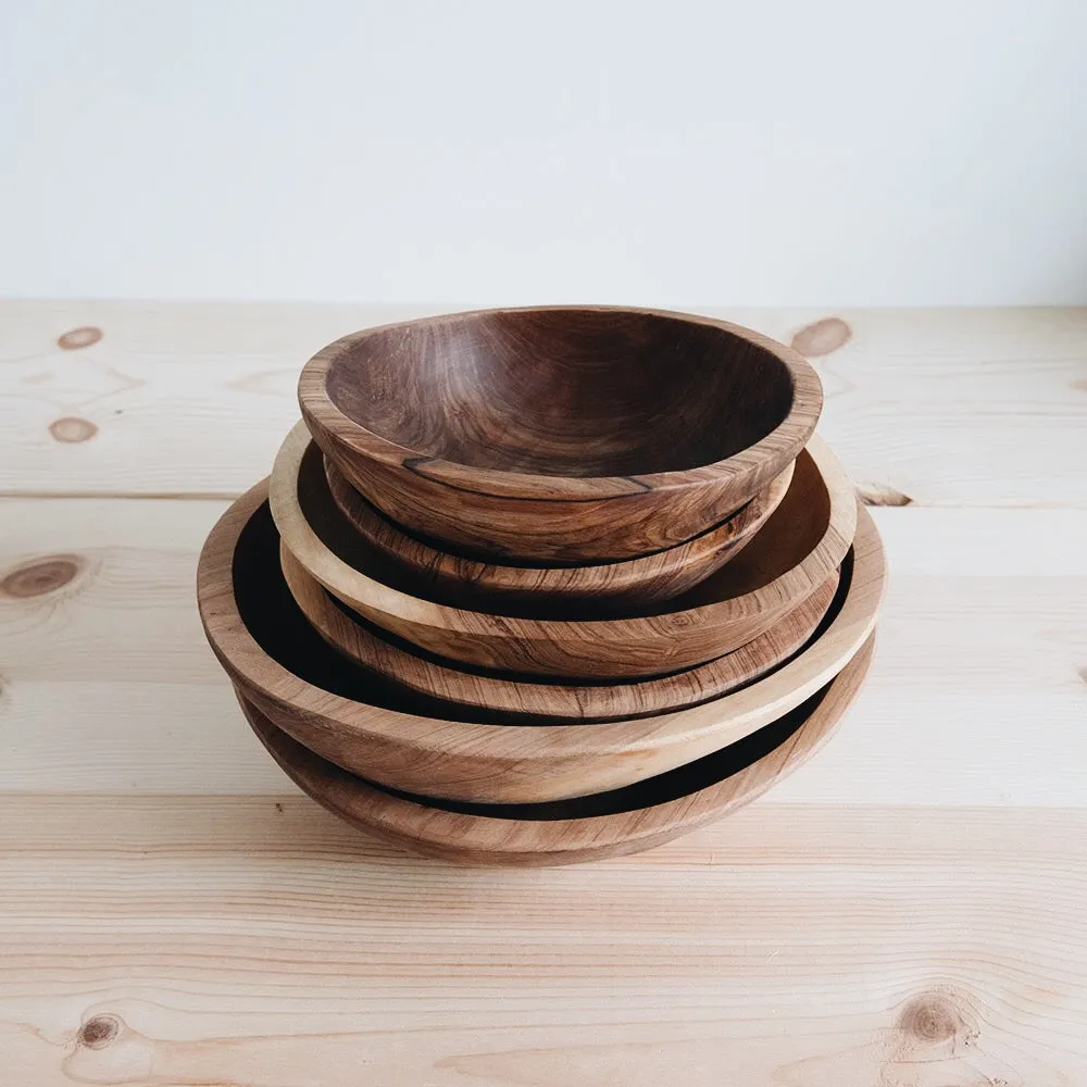 Hand Carved Wild Olive Wood Bowl - Small