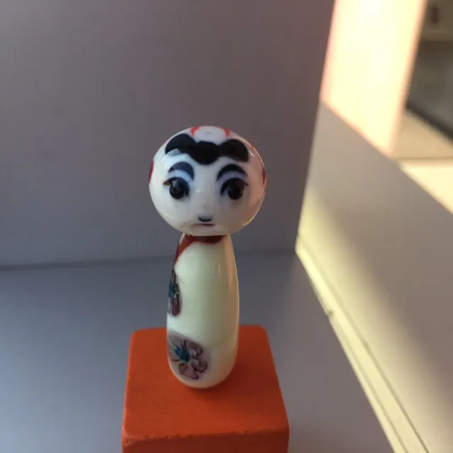 Handblown Kokeshi Glass Doll Figurine