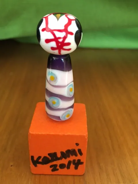 Handblown Kokeshi Glass Doll Figurine