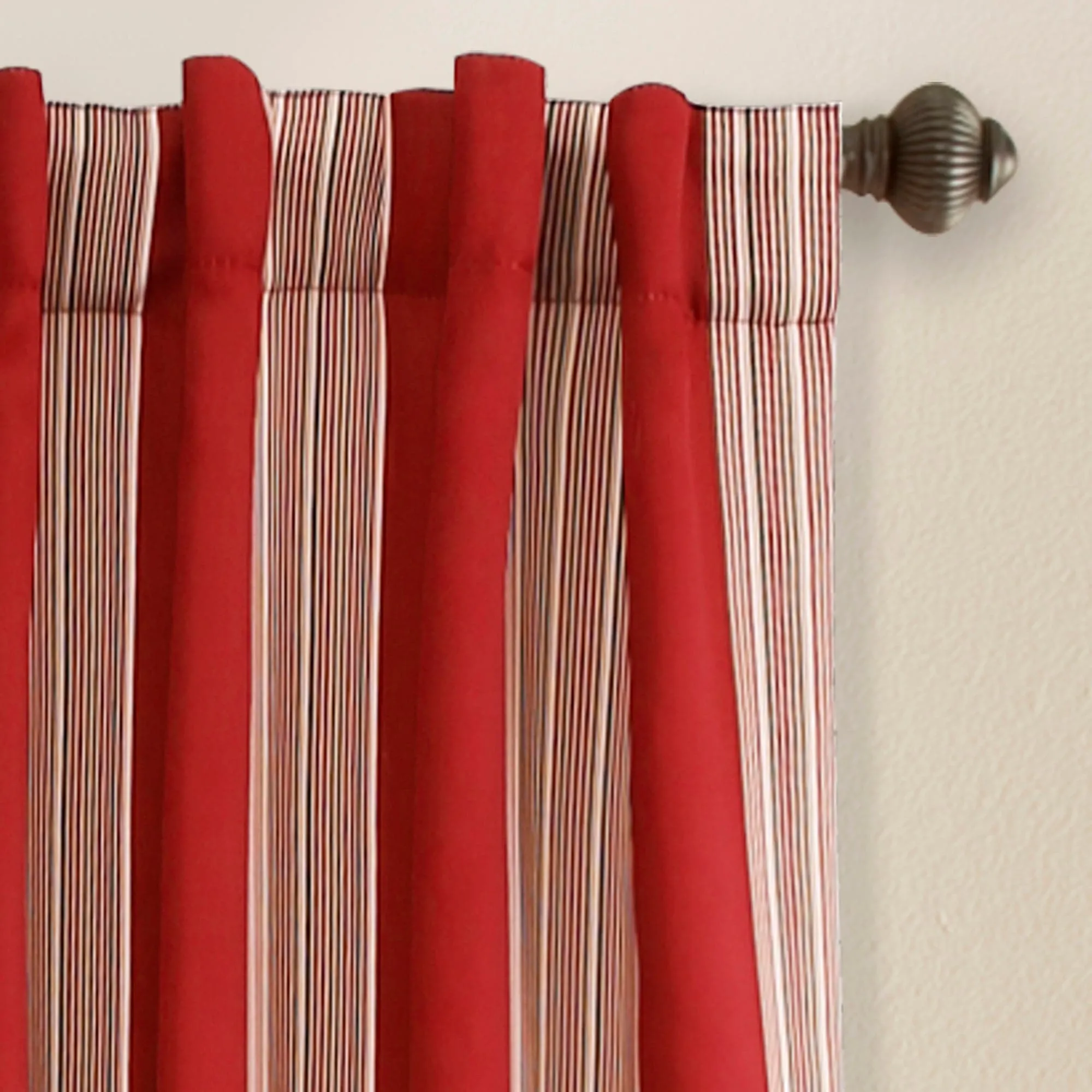 Julia Stripe Light Filtering Window Curtains Set