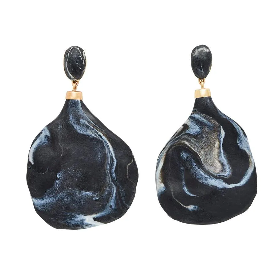 Julie Cohn Black Pendulum Clay Earring